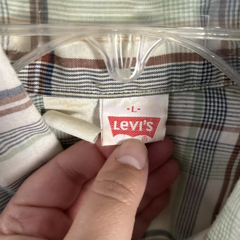 Vintage 70s/80s‎ Levi's Pearl Snap Button Up Western Shirt Size Large